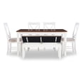 thumbnail image 4 of Powell Kesten 6-Piece Dining Set, Vanilla White Legs and Honey Brown Finished Tabletop Finish with Birch Sand Fabric, 4 of 6