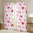 thumbnail image 2 of Manfei Kawaii Bowknot Ribbon Black Out Curtains,Cartoon Cute Bowknot Curtains Pack of 2 (42x63 Each),Pink White Red Bedroom Curtains For Girls Teens,Ultra Soft Home Decor, 2 of 6