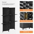 Room Divider 4 Panel Room Screen Divider Wooden Screen Folding Portable