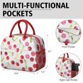 thumbnail image 6 of Lunch Bag Lunch Box for Women Reusable Insulated Lunch Bags,Water-Resistant Cherry Pattern Cooler Lunch Tote Bag, Large Capacity for Work Travel Picnic, 6 of 6