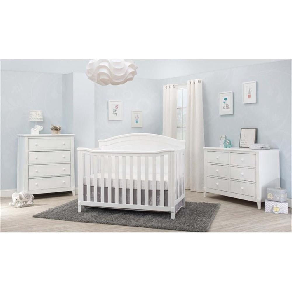 Sorelle Berkley Round Top 4 in 1 Crib - White