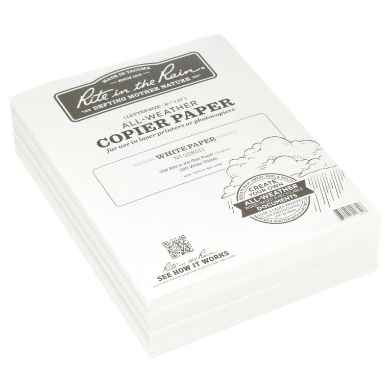 Rite in The Rain 208511 Copier Paper White 500 Sheets