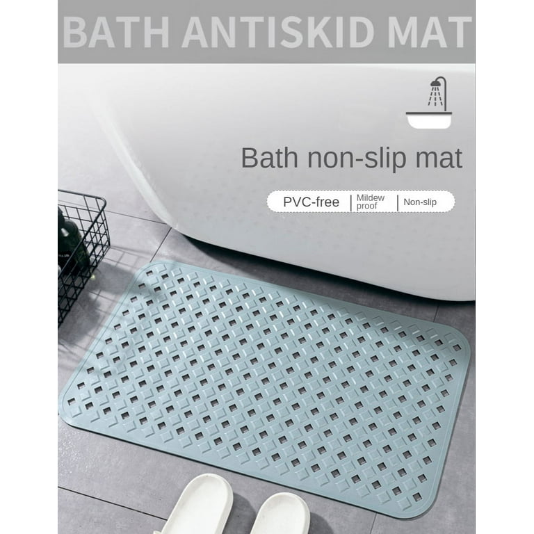 Bath Mat Round Shape Non-slip Shower Mats Mildew Resistant Tub Mats With  Suction Cups, Textured Rubber Bath Mat With Drain Holegreen