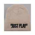 thumbnail image 1 of PEIXUN Men's Autumn/Winter Solid Color Knitted Warm Big Headband Embroidered Pullover Hat, 1 of 3
