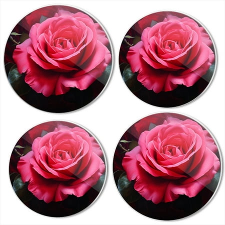 

BaHomeck Electric Stove Burner Covers Set of 4 Round Metal Gas Stove Burner Covers 8 Inch and 10 Inch Kitchen Decor Rose With Red Petals