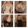thumbnail image 4 of Bride Tulle Shawl Beadwork Shoulder Wrap Evening Gown Half Shawl Accessories, 4 of 13