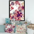 thumbnail image 3 of Designart 'Yellow and Pink Flowers Retro' Traditional Framed Art Print, 3 of 4