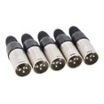 thumbnail image 3 of 40Pcs 3 Pin XLR Solder Type Connector 5 Male + 5 Female Plug Cable Connector Microphone Audio Socket, 3 of 5