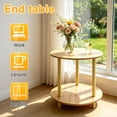 thumbnail image 4 of 2-Tier Small End Table, Round Side Table For Living Room, Round Corner Table for Small Spaces, Living Room, Bedroom, 4 of 5