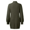 thumbnail image 5 of Prolriy Sweater Dresses for Women 2024 Trendy Autumn Winter Long Sleeve Turtleneck Solid Color Casual Sweater Dress Ladies Sweater Dress Womens Sweater Dress Green XL, 5 of 6