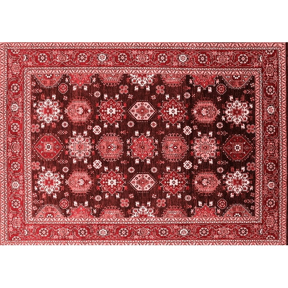 Ahgly Company Indoor Rectangle Oriental Red Industrial Area Rugs, 2' x 5'