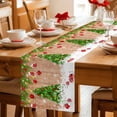 thumbnail image 5 of Christmas Tree Table Runner 48 Inches Long Farmhouse Dress Scarves, Xmas Red Balls Pine Branches Snowflakes New Year Dining Tablerunner for Coffee Table/Kitchen Island/Party Décor, 13" x 48", 5 of 8