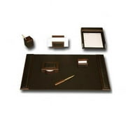 Dacasso D8404 Walnut & Leather 7-Piece Desk Set