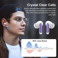 thumbnail image 7 of WeurGhy Bluetooth Wireless Earbuds Noise Cancelling for iPhone Android Sports Workout, 56H Playtime Waterproof LED Display in Ear Headphones, Purple, 7 of 7