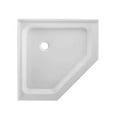 thumbnail image 4 of Fine Fixtures Neo Angle Corner Acrylic Shower Base - Non-Slip Textured Surface Shower Floor Pan 42" x 42" in White, 4 of 10