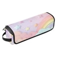 thumbnail image 2 of Hair Tool Organizer Bag with Heat Resistant Mat Removable Travel Storage Case for Hot Air Brushes Curling Irons Rainbow Stars and Cloud Pattern, 2 of 8