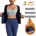 thumbnail image 6 of ANYFIT WEAR Sweat Sauna Suit for Women Waist Trainer Long Sleeve Shirt Body Shaper Top with Zipper, 6 of 7