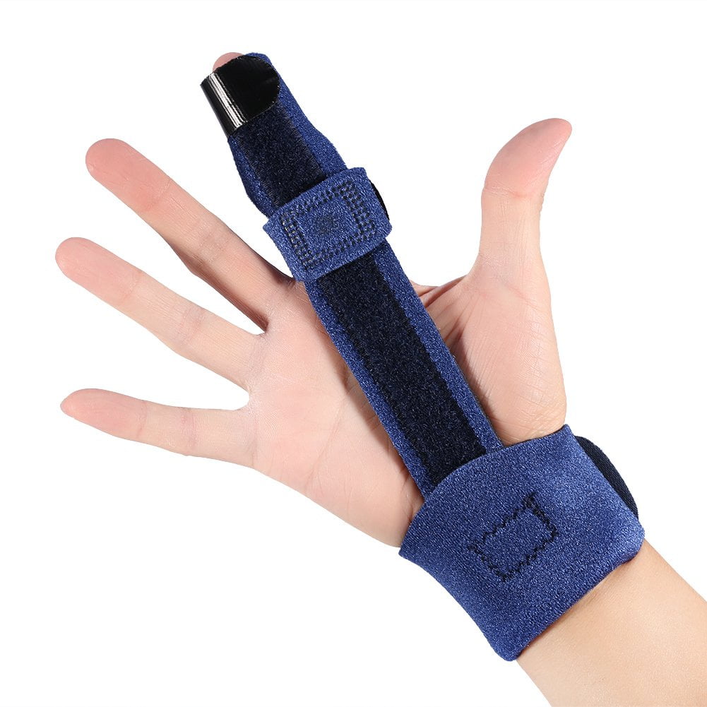 Dilwe Finger Support Splint, Adjustable Finger Splint Metacarpal Fracture Healing Mallet Finger