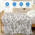 thumbnail image 4 of Brown Flower Cooling Blanket,Lightweight Breathable Summer Throw Blanket with Double Sided Cold Effect,Vintage Farmhouse Boho Leaf Spring Plant Picnic Blankets Bed Sheet for Hot Sleepers 40"x60", 4 of 8