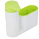 thumbnail image 2 of Esponja Set organizador Dispensador de jabón Bandeja de baño Organizador de fregadero de 2 compartimentos para fregaderos de cocina, 17,5 × 6 × 16,5 cm Xemadio LKX-0714-1, 2 of 8