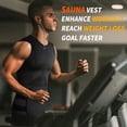 thumbnail image 5 of MANIFIQUE Men's Waist Trainer Sauna Suit Shirt, Gym & Exercise Compression Vest, Sweat-Boosting Workout Top, 5 of 7