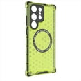 thumbnail image 4 of Allytechgroup Case for Samsung Galaxy S25+, Non-Yellowing Anti-Scratch Slim Thin Translucent Honeycomb Heat Dissipation Dual-Layer Drop Protection Bumper Case Cover Compatible with MagSafe, Green, 4 of 9