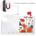 thumbnail image 3 of USA Patriotic Butterfly Pansies Floral July 4th Mailbox Cover with Magnetic Strip Memorial Day Mailbox Wraps Post Letter Box Cover Standard Size 21" X 18" for Garden Outdoor Yard Decor, 3 of 6