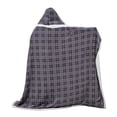 thumbnail image 4 of Homesmart Checks Pattern Microfiber Sherpa Hoodie Blanket with Pom Pom 59x78", 4 of 8