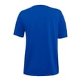 thumbnail image 4 of CIENVNSTG Women's Fashion Casual Summer Clothing Pleated T-Shirts Square Neck Short Sleeve Solid Color Tunic Tee Tops for Daily Outings Indoor Leisure and Outdoor Trips Blue 4XL, 4 of 5