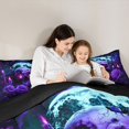 thumbnail image 4 of Homewish Hipple Death Skull Twin Comforter Sets,Retro Purple Rose Bedding Set,Happy Halloween Duvet,Black Reversible,2-Piece,1 Comforter and 1 Pillowcase, 4 of 7