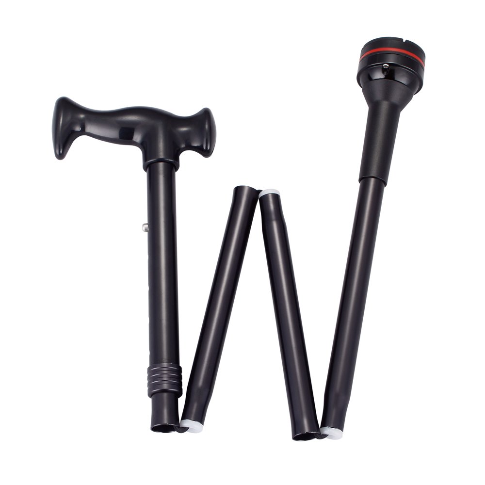 Adjustable Foldable Cane Portable Walking Stick with 360 Degree