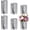 Silver, variant on 6 count Cylinder Vases for Centerpieces Mercury Vase Hurricane Vase Bulk Round Wide Container for Office Wedding Table Decorations (4''/6''/8'')