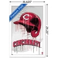 thumbnail image 3 of MLB Cincinnati Reds - Drip Helmet 22 Wall Poster, 14.725" x 22.375" Framed, 3 of 5