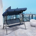 FETON Outdoor Porch Swing Chair for Adults, 3Seat Patio Sunset Hanging