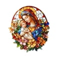 thumbnail image 3 of Virgen María Sosteniendo la película de la ventana del niño Jesús, la decoración de la decoración de la navidad de la casa de la ventana de la ventana, 3 of 7