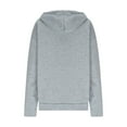 thumbnail image 5 of XPMWRP Women's Oversized Solid Color Quilted Coat Zip Up Hoodies Casual Jackets Y2k Clothes Trendy Outfits 2025 with Pockets Gray M, 5 of 6