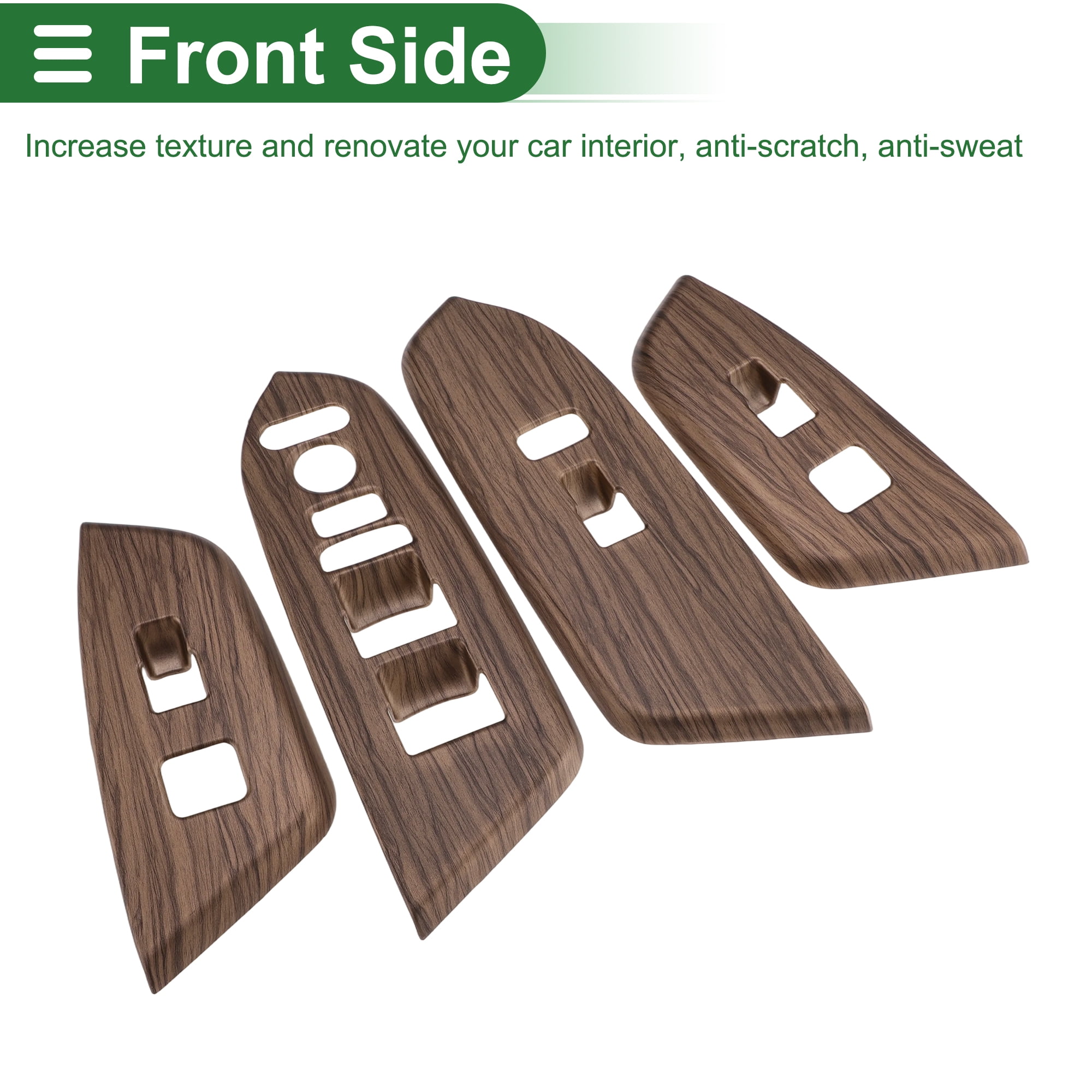 Unique Bargains Window Lift Switch Panel Trim Cover for Honda CRV 2017-2021 Front Rear Car Door Window Control Button Interior Accessories Wood Grain