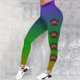 thumbnail image 1 of MKLEKYY Leggings push up para mujer, pantalones de yoga deportivos informales con estampado de plumas de carnaval para mujer, leggings de moda, 1 of 3