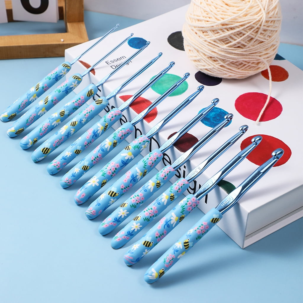 9/12Pcs Ergonomic Crochet Hook for Beginner Knitting Sweater 2.0mm-6.0mm OR 2.0mm-8.0mm Ergonomic Grip Crochet Hook