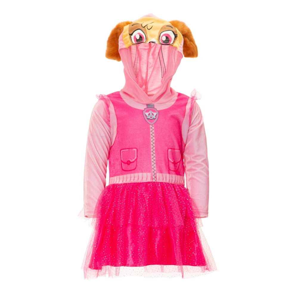 Nickelodeon - Nickelodeon Paw Patrol Skye Toddler Girl Hooded Costume Dress Leggings Set Pink 3T 