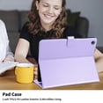 thumbnail image 6 of for Lenovo Tab 10.1 inch 2025 (TB-311FU/TB-311XU) Case, Rhombus Pattern Multiple Viewing Angles Stand Slim Folio Cover (Purple), 6 of 6