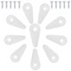thumbnail image 1 of 100 pcs Glass Door Retainer Clips Mirror Clips Cabinet Glass Retainer Clips with Screws, 1 of 3