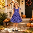 thumbnail image 2 of Likimi Children Girls Hallowmas Dress Crew Neck Sleeveless Halloween Graphic Print For Party Fashionable Dresses Size 3-4 Years, 2 of 5