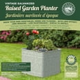 thumbnail image 5 of Panacea Raised Garden Kit Vintage Galvanized Steel Square 22 W x 22 D x 18 H, 5 of 6