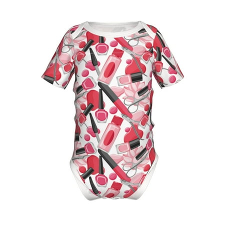

Yiaed Makeup Print Infant Climbing Short Sleeve Onesie One-Piece Baby Bodysuit Clothes 0-12 Months -9M