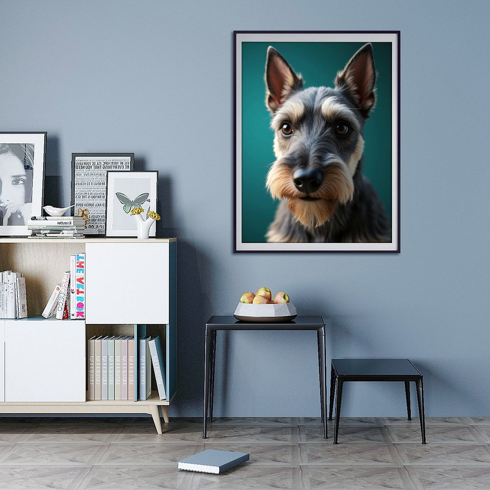 Diamond Art Kit for Adults, Schnauzer Dog Portrait Closeup Diamond Painting for Adults Beginners, DIY Diamond Art Painting Kits, 5D Diamond Painting Crafts for Home Decor 12x16 Frameless