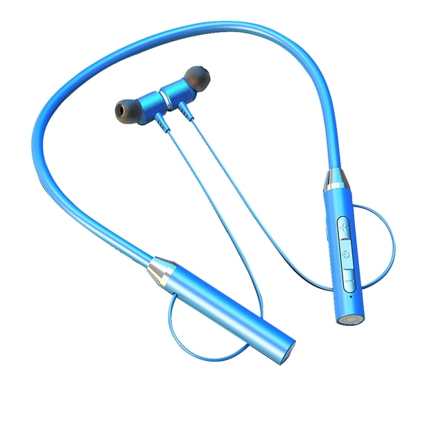 Moyic Auriculares Auriculares con cancelación de ruido compatibles con Bluetooth Reproductor de música a prueba de agua con micrófono Auriculares Electrónica Azul