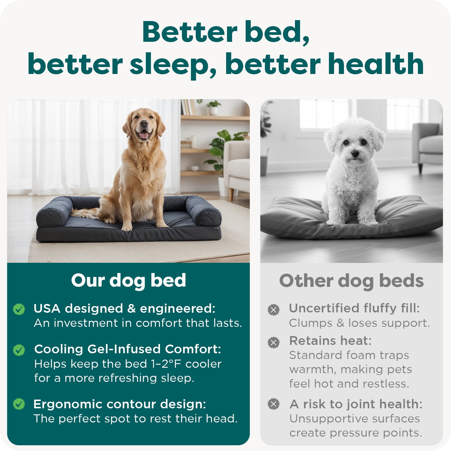FurHaven Quilted Cooling Gel-Top Sofa Pet Bed, Iron Gray, JumboPlus, 1 Count