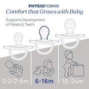 Chicco PhysioForma Dual Soft Pacifier Grey/Ultramarine 6-16m 2pk