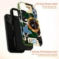 thumbnail image 4 of Black Cat and Tabby Cat Phone Case, Siamese Cat with Flower Headdress, Funny Cat Lovers iPhone Case for 17 16 15 14 13 12 11, 4 of 6